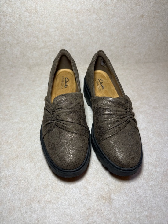 Clarks Shoes - Clarks Collection Calla Bronze Metallic Slip On Loafers Flats Size US 7